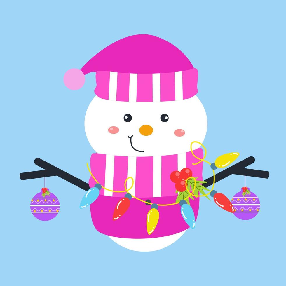 christmast theme flat design vector