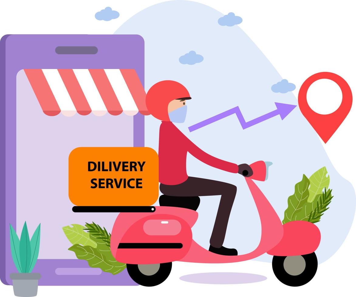 flat delivery services vector