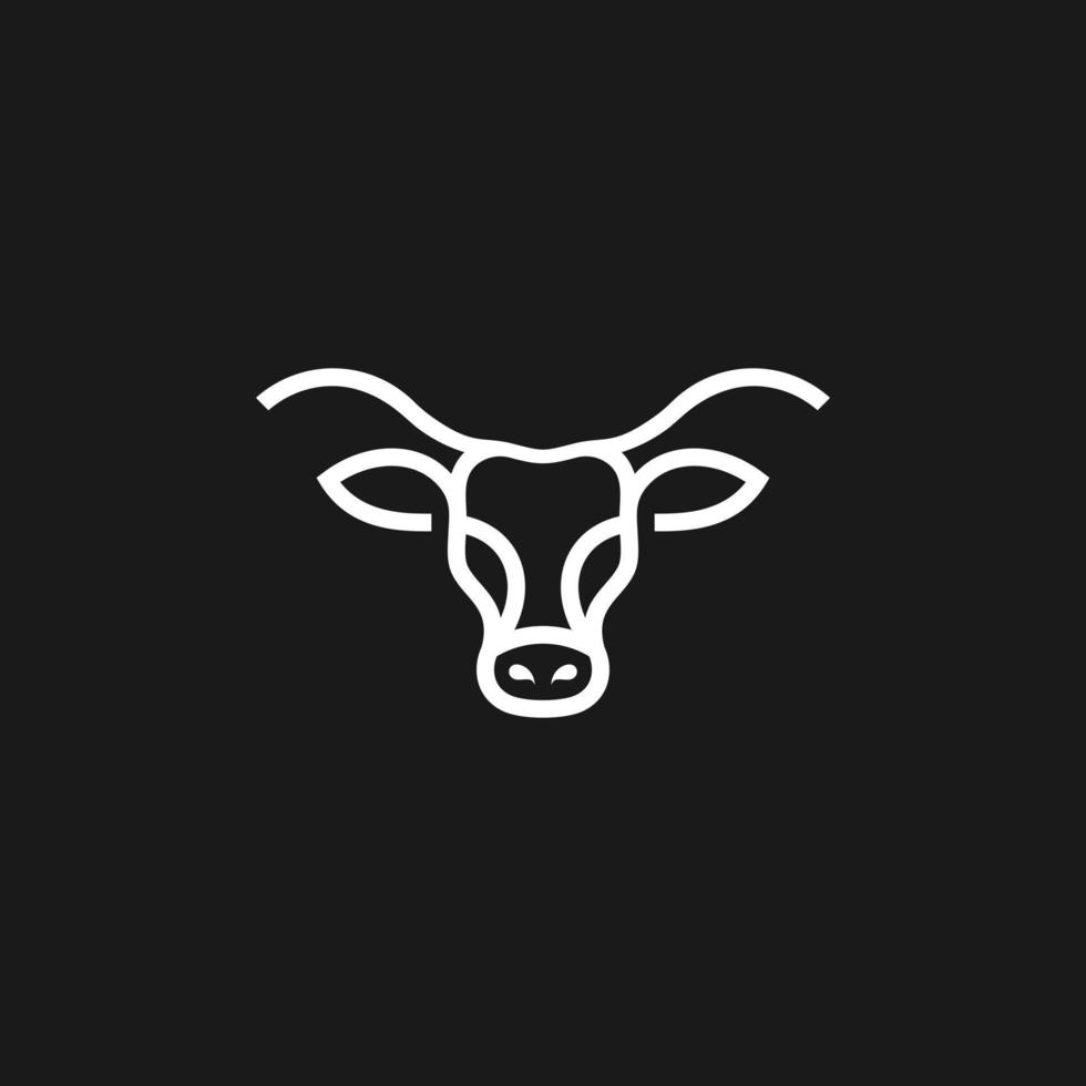 Cow head logo vector icon illustration