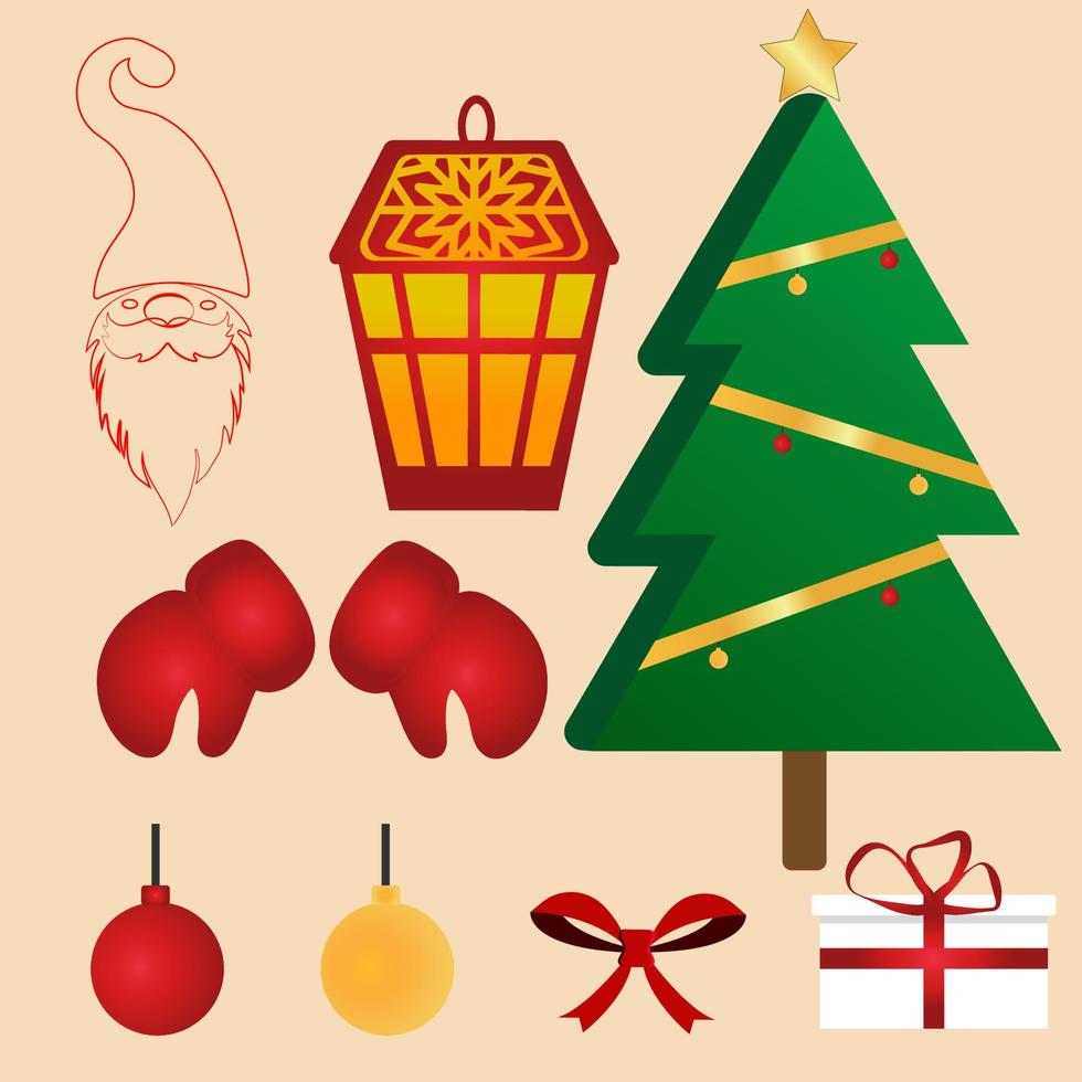 fondo de navidad con árbol decorado y cajas de regalo. regalos coloridos para vacaciones. diseño moderno. elementos de navidad y año nuevo para la decoración. vector