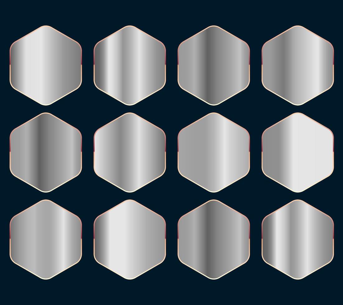 The collection gradients grey color swatch for creative background design, vector and illustration