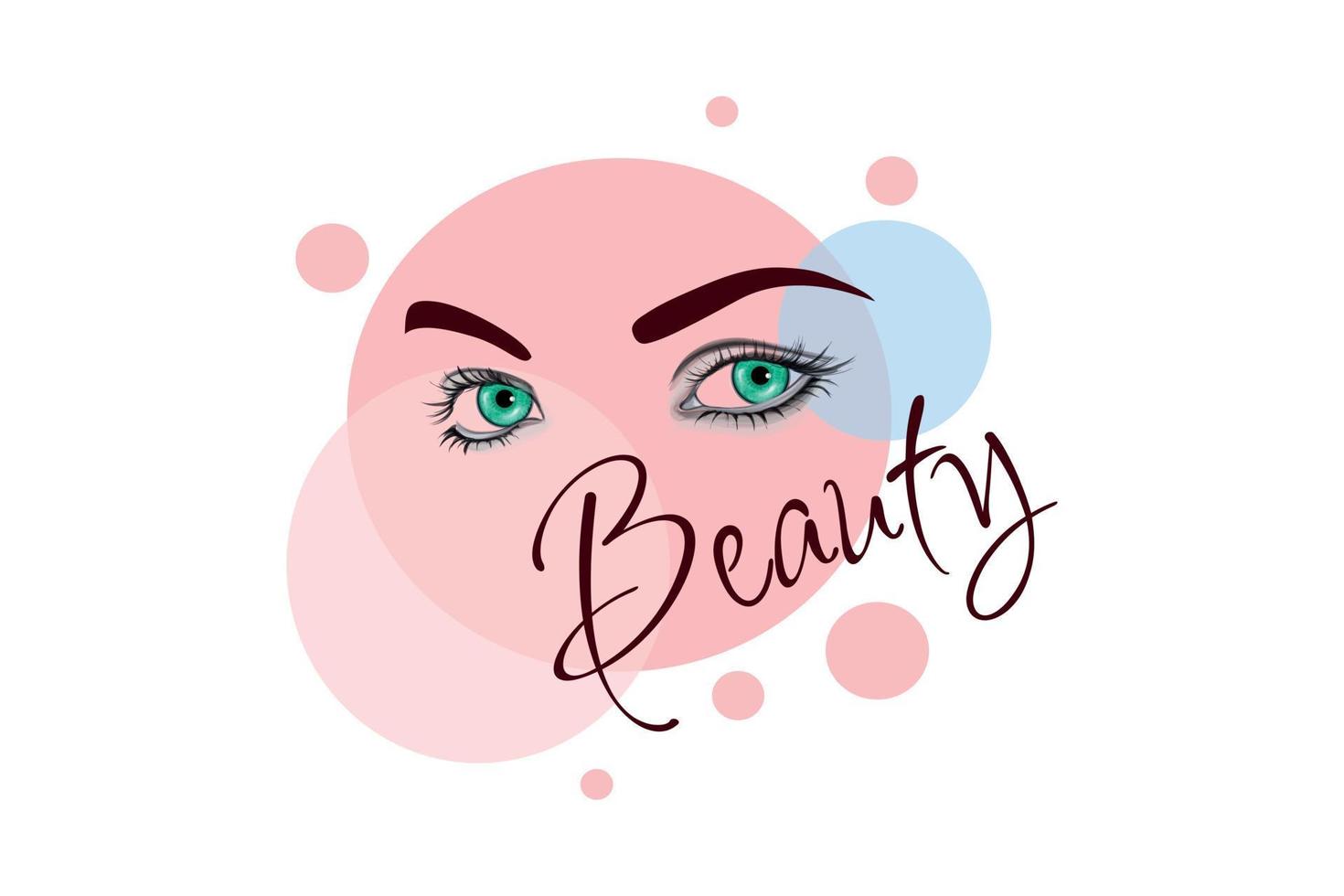 beauty aesthetics woman eyes logo template design illustration for brand or company and other vector