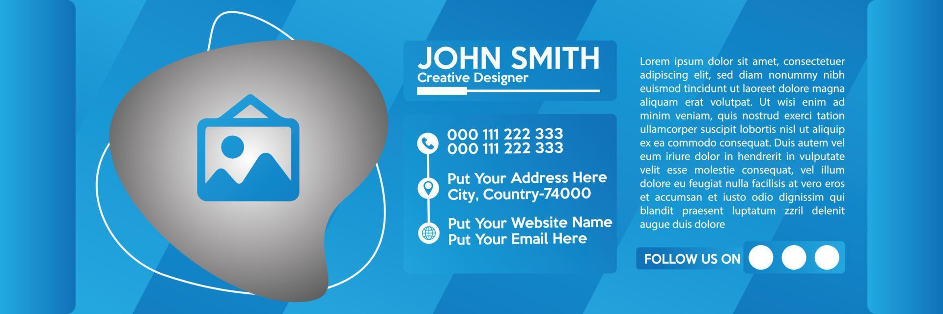 New Modern Email Signature and Header Design vector