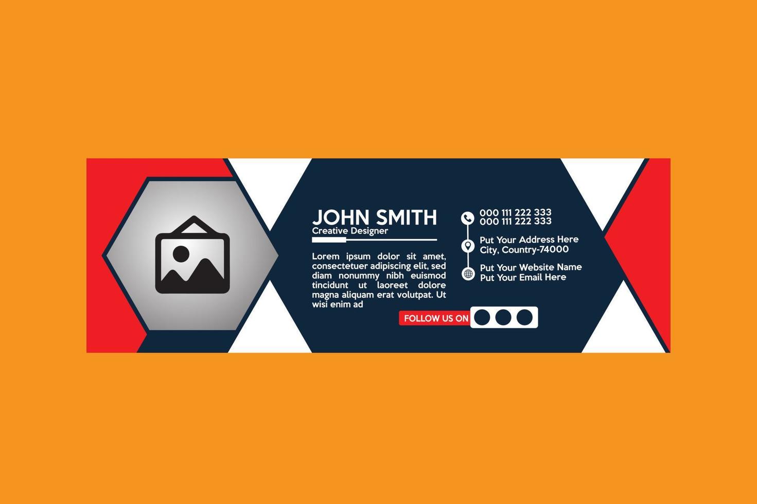 Modern Email Signature Header Design Template vector