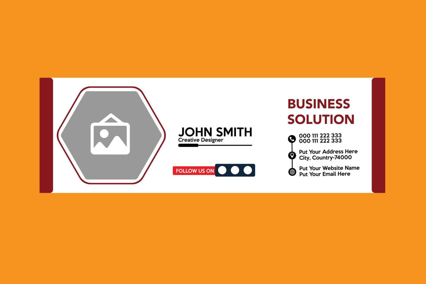 New Modern Email Signature and Header Design vector