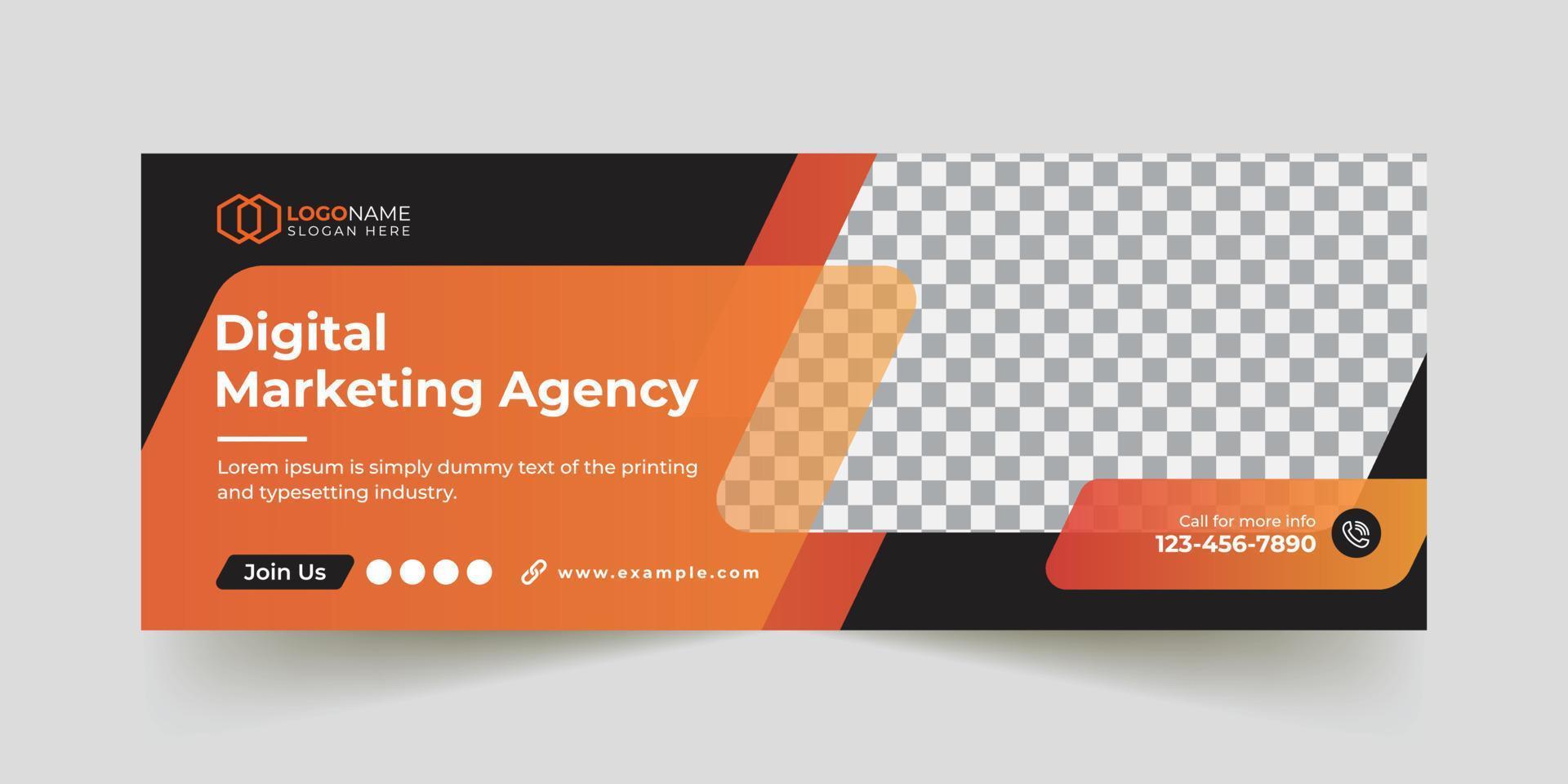 Digital marketing social media post and web banner template vector