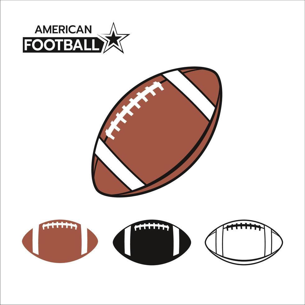 Ilustración de vector de logotipo de fútbol americano