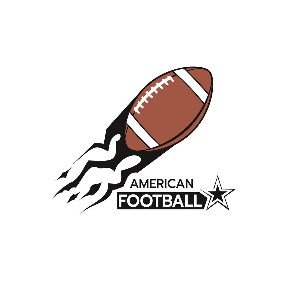 Ilustración de vector de logotipo de fútbol americano