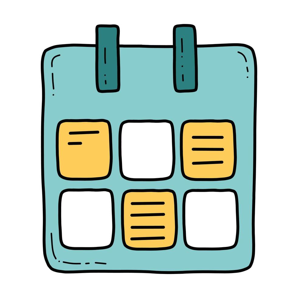 Doodle Calendar Business Schedule Vector Isolated Illustration doodle-calendar-business-schedule-vector-isolated-illustration