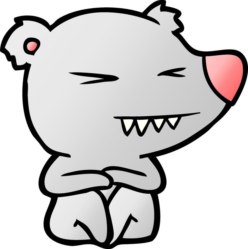 Vector bear character in cartoon style