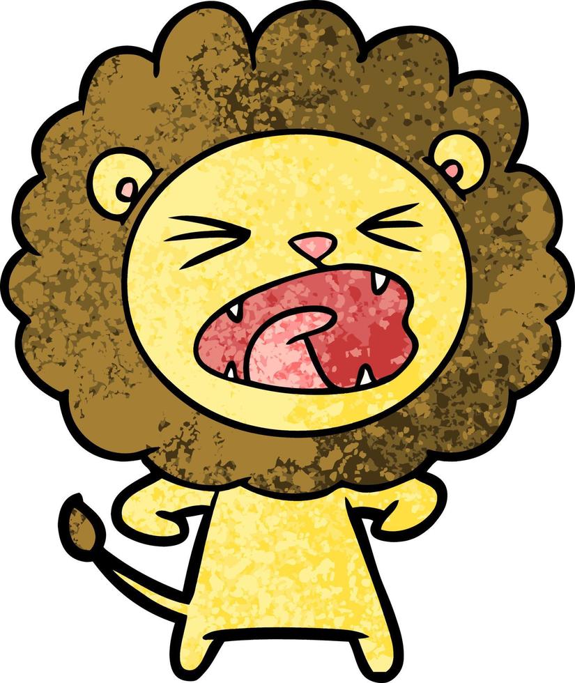 Vector lion character in cartoon style