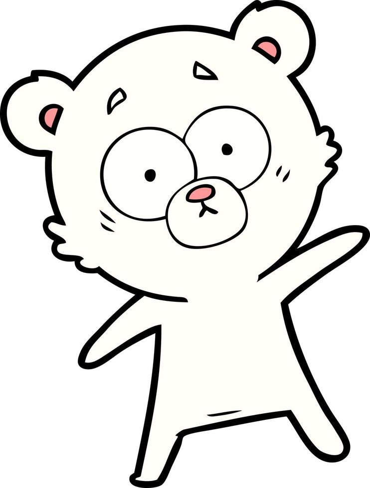 Vector polar bear character in cartoon style