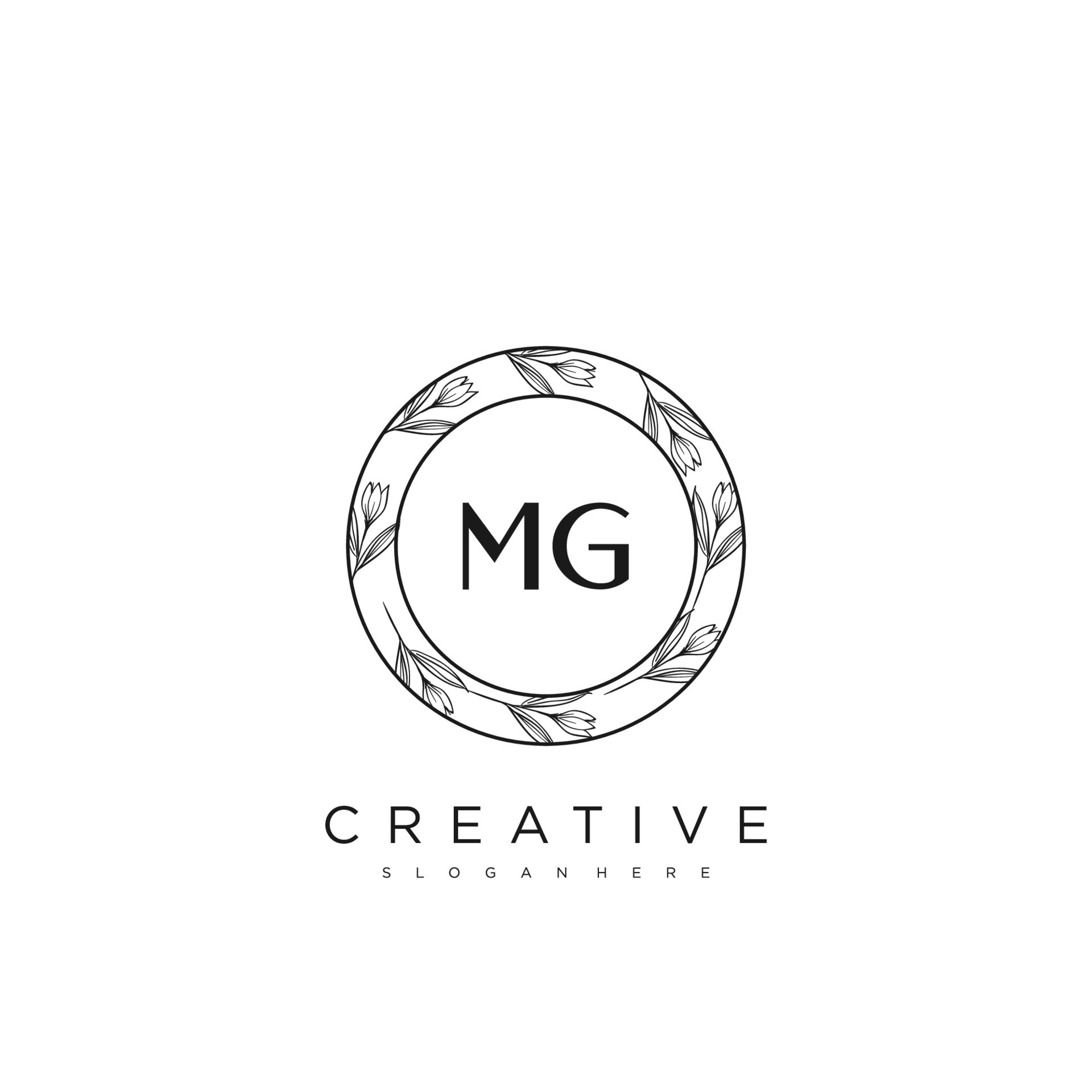 GM,MG,initial logo design inspiration Stock Vector