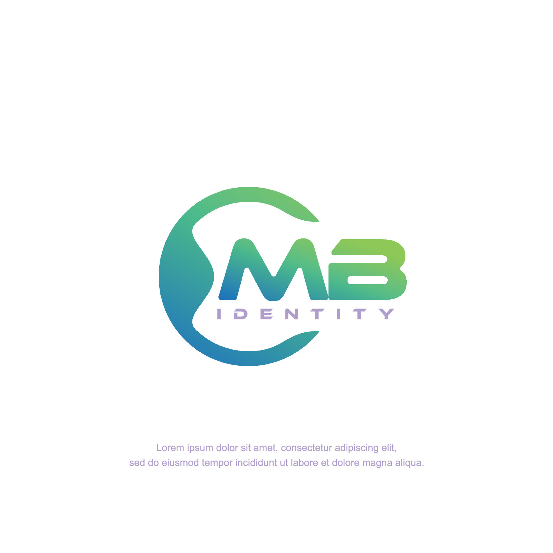 MB Initial Letter Circular Line Logo Template Vector With Gradient mb-initial-letter-circular-line-logo-template-vector-with-gradient
