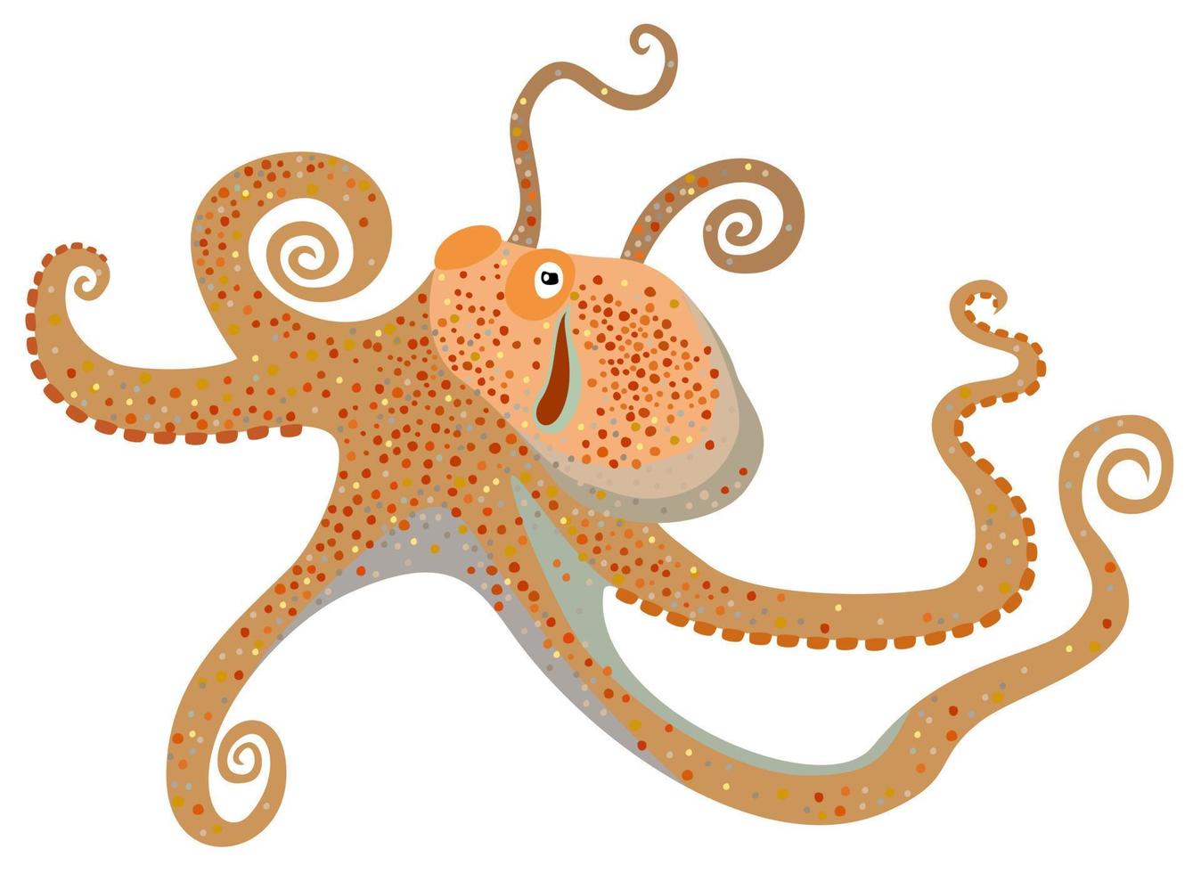 ilustración vectorial aislada de pulpo. vector