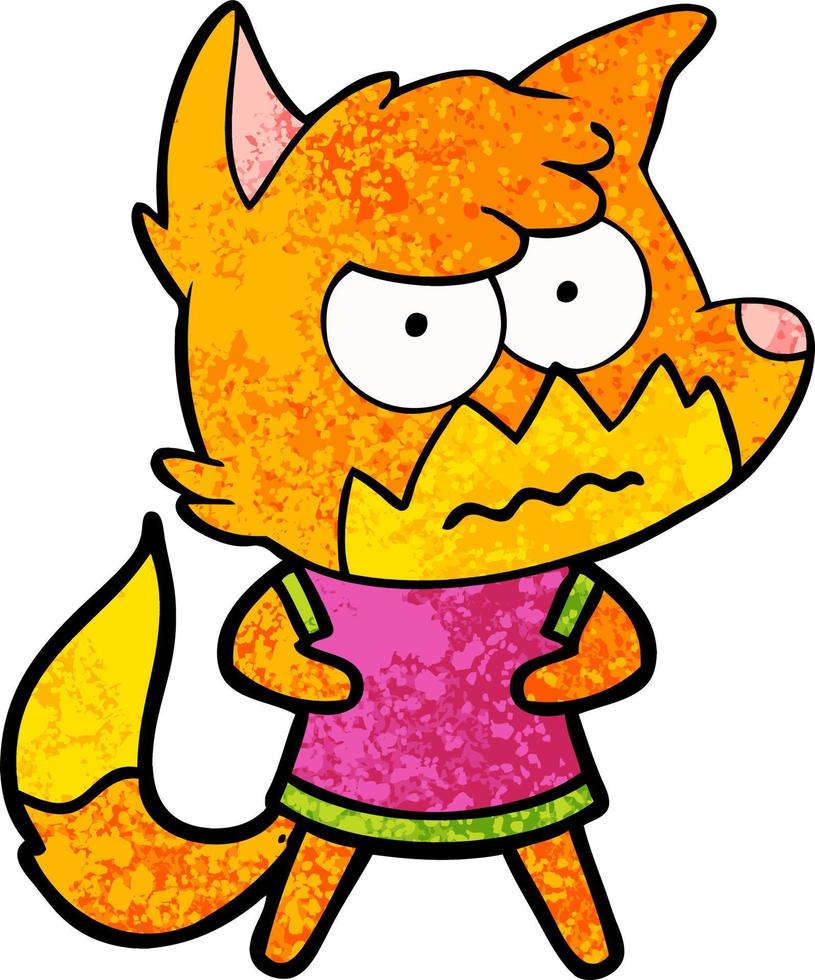 Vector fox character in cartoon style