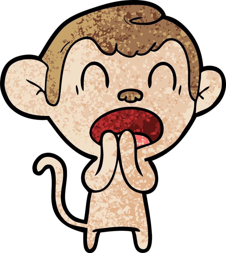 Vector monkey character in cartoon style