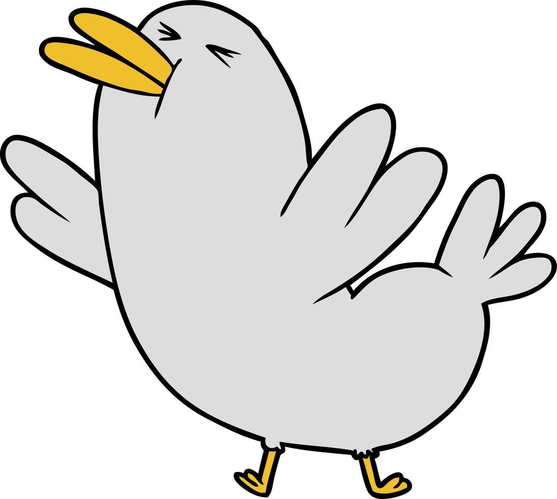 Vector bird character in cartoon style