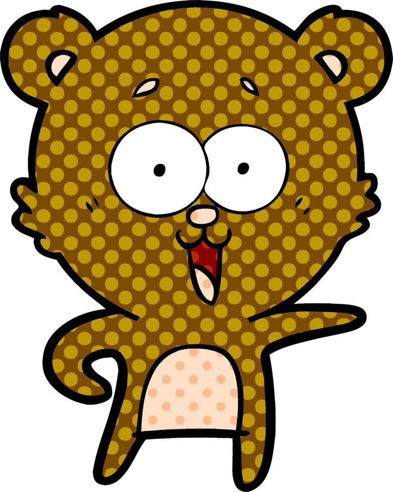 personaje de oso vectorial en estilo de dibujos animados vector