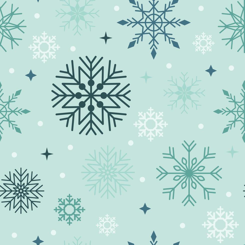 Snowflakes Seamless Background vector