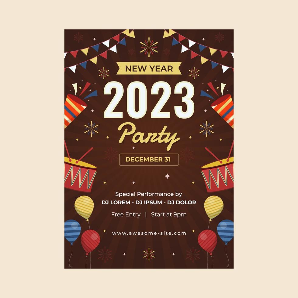 New Year Party Poster vector