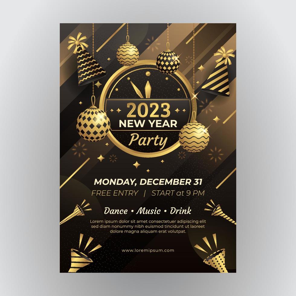 New Year Party Poster vector