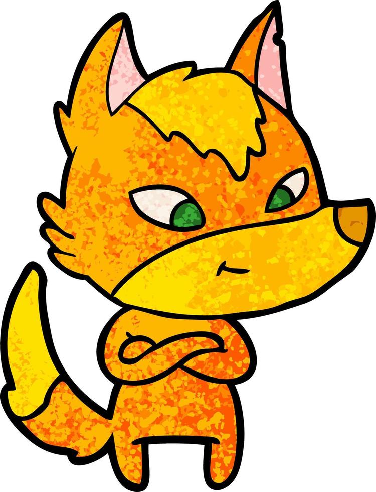 Vector fox character in cartoon style