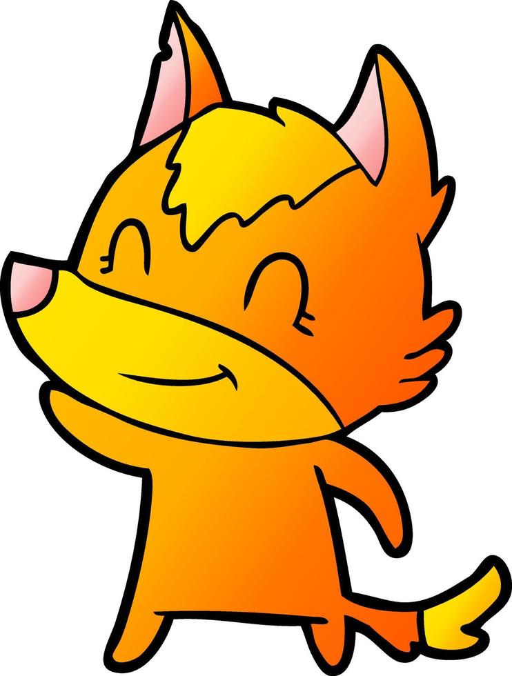 Vector fox character in cartoon style