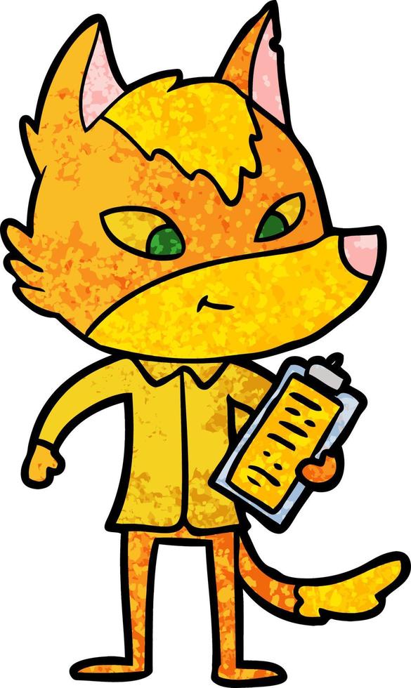 Vector fox character in cartoon style