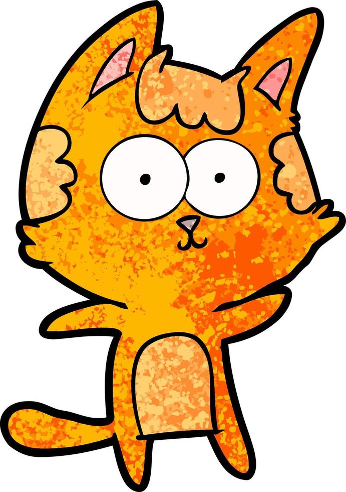 personaje de gato vectorial en estilo de dibujos animados vector