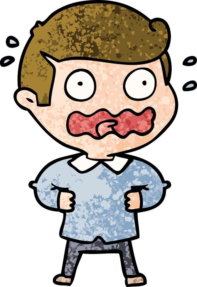 Vector man character in cartoon style
