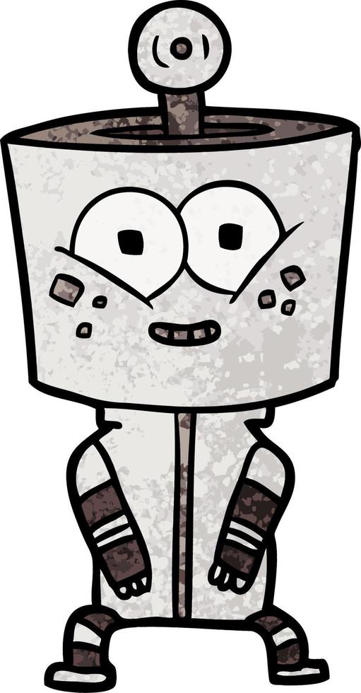 Vector robot character in cartoon style