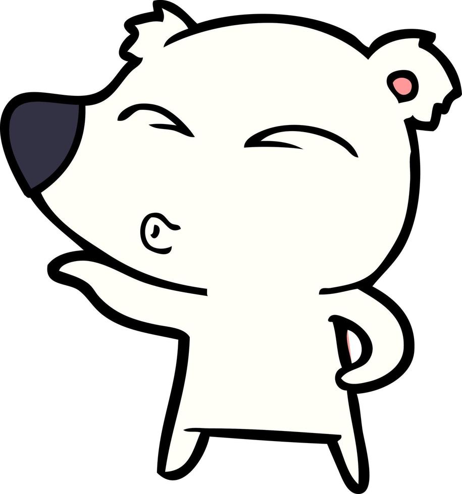 Vector polar bear character in cartoon style