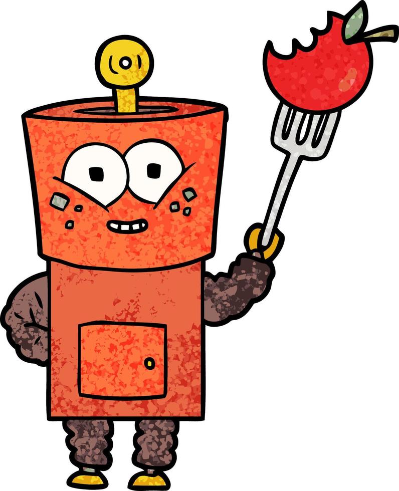 Vector robot character in cartoon style
