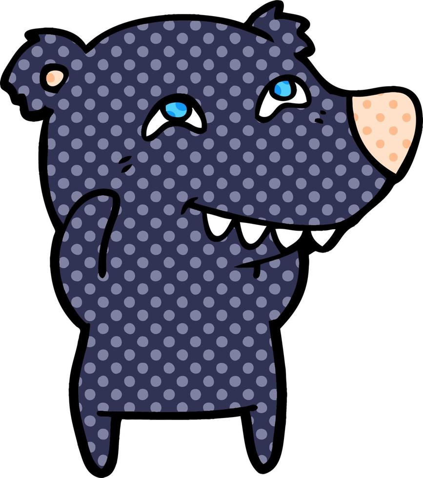 personaje de oso vectorial en estilo de dibujos animados vector