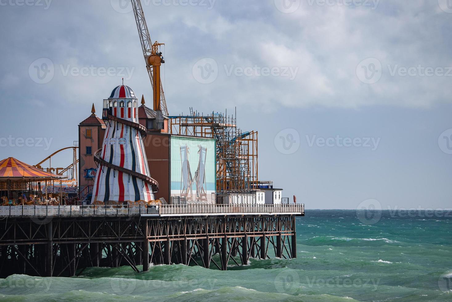 Brighton Palace Pier, with the seafront behind. photo