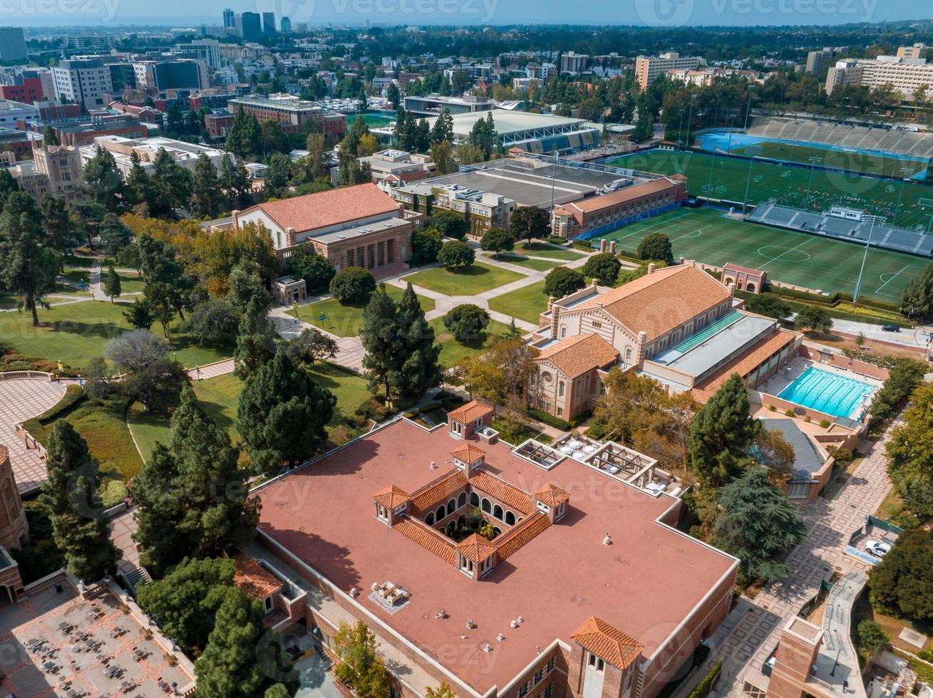 Aerial view of the campus at the University of California, Los Angeles UCLA photo
