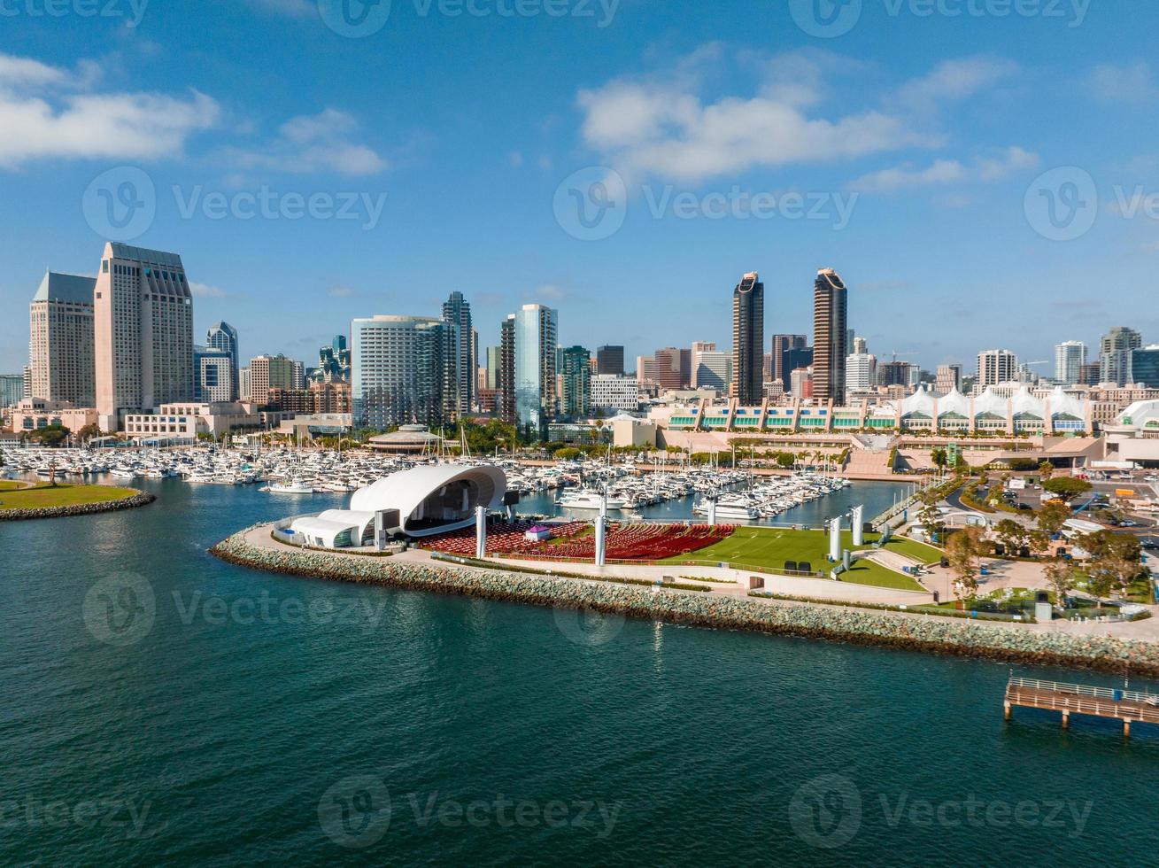 Panorama aerial view of San Diego skyline and Waterfront photo