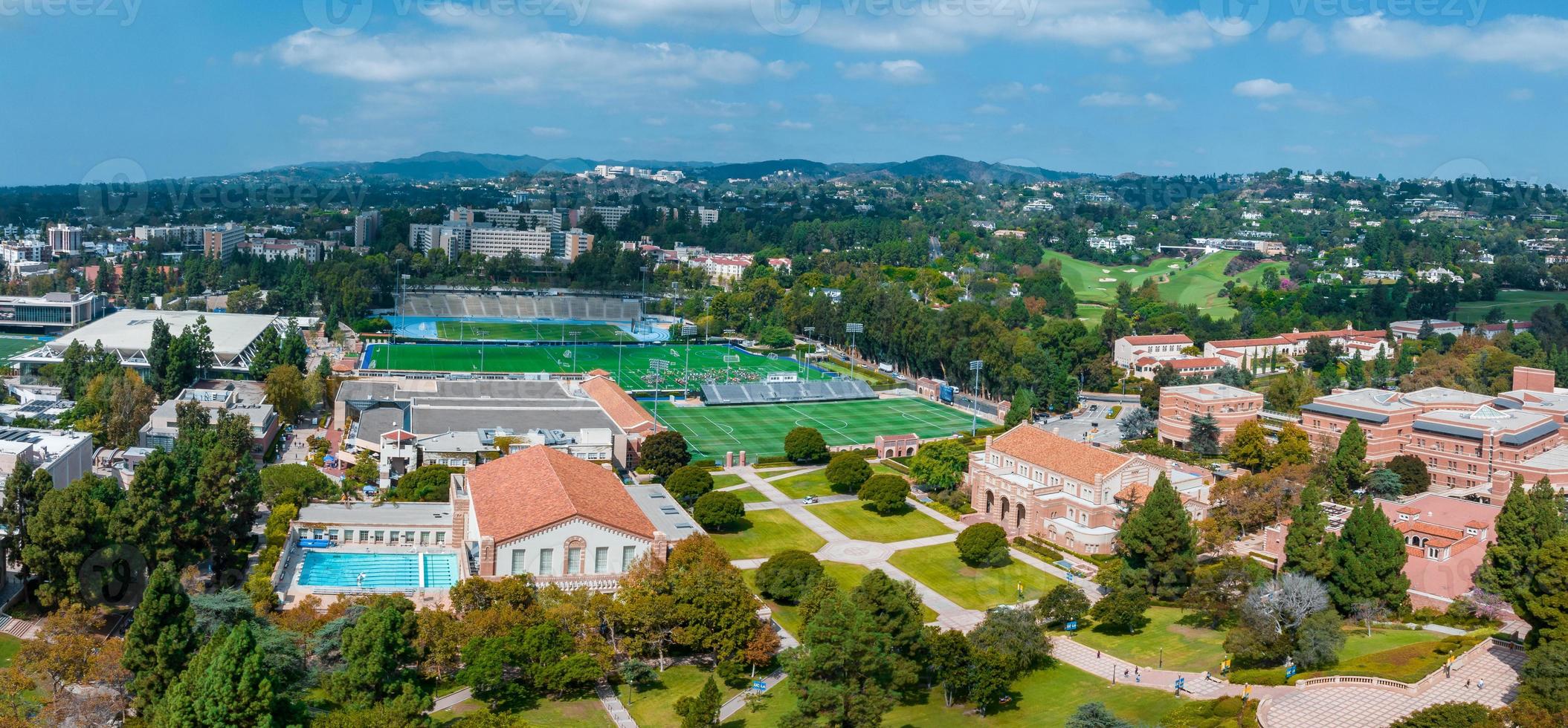 Aerial view of the Football stadium at the University of California, Los Angeles photo