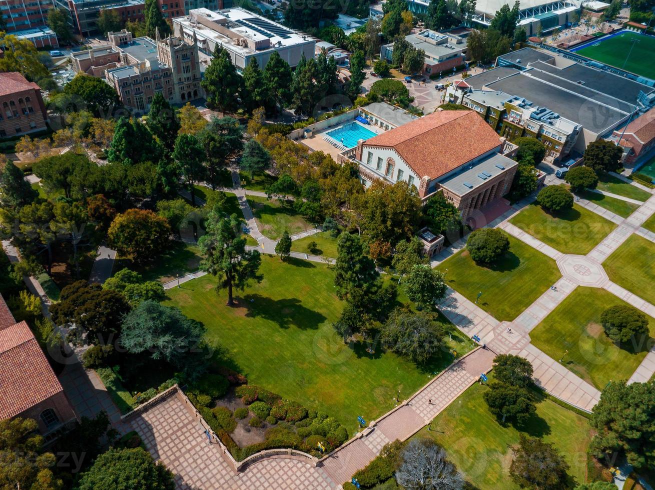 Aerial view of the campus at the University of California, Los Angeles UCLA photo