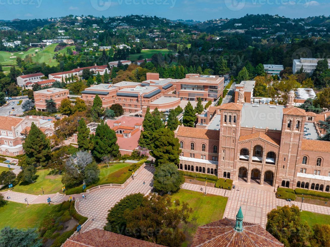 Aerial view of the Royce Hall at the University of California, Los Angeles photo