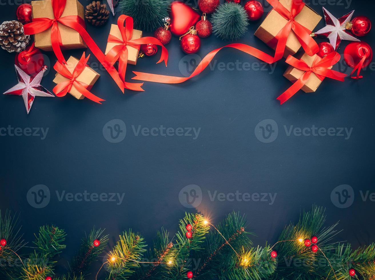 Merry Christmas and happy new year concept, Closeup Christmasball  with bokeh, Xmas holiday background. photo