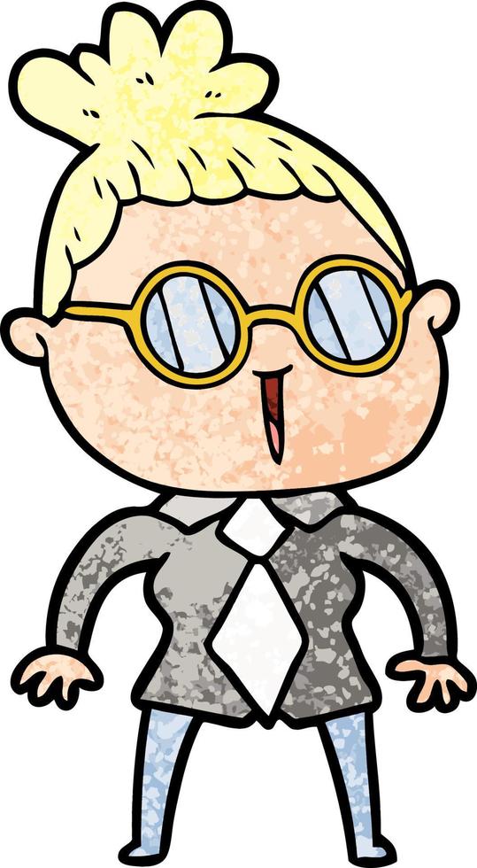 Vector woman character in cartoon style