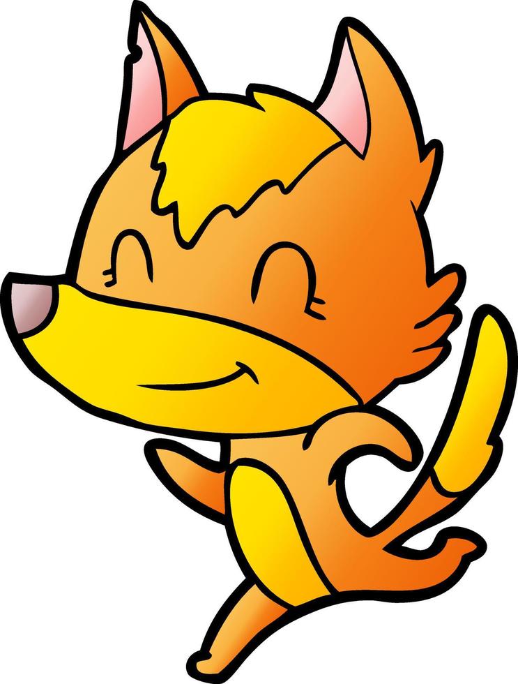 Vector fox character in cartoon style