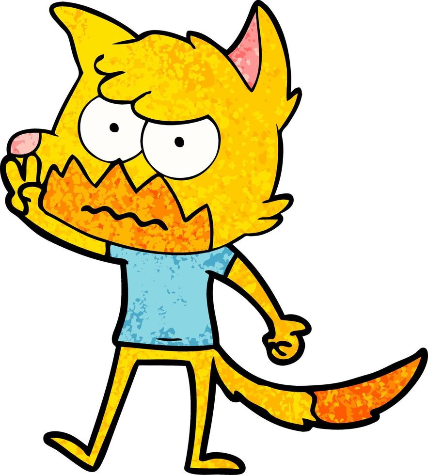 Vector fox character in cartoon style