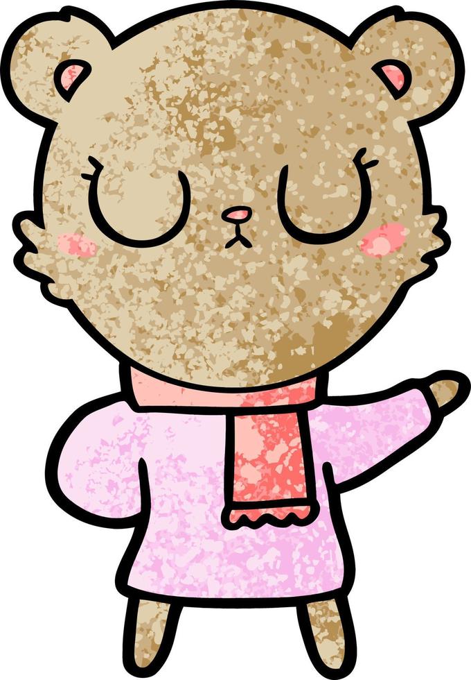 Vector bear character in cartoon style