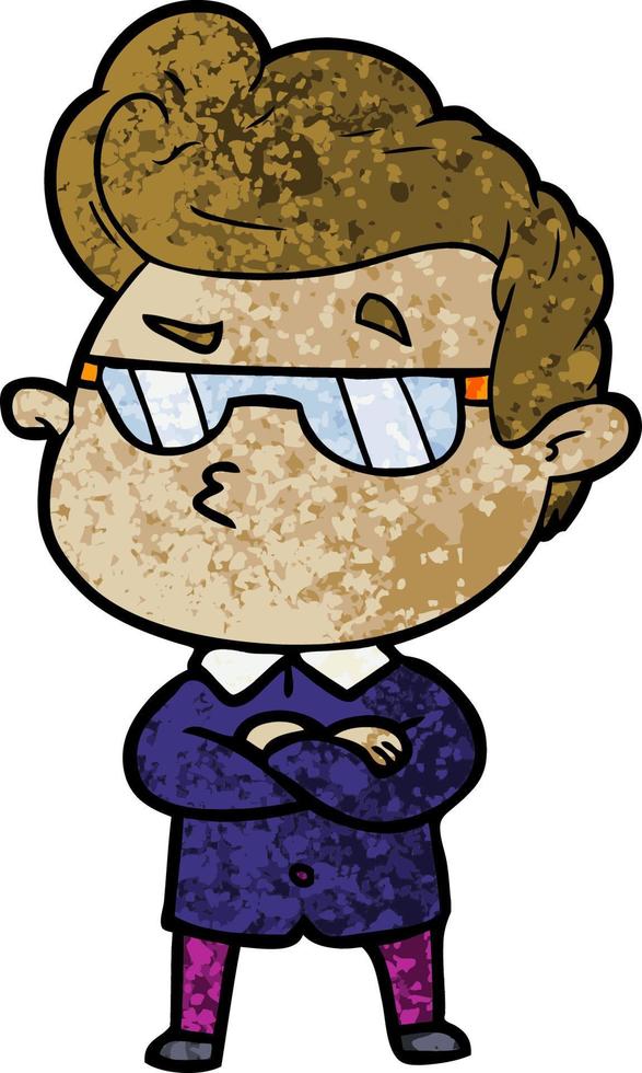 Vector boy character in cartoon style