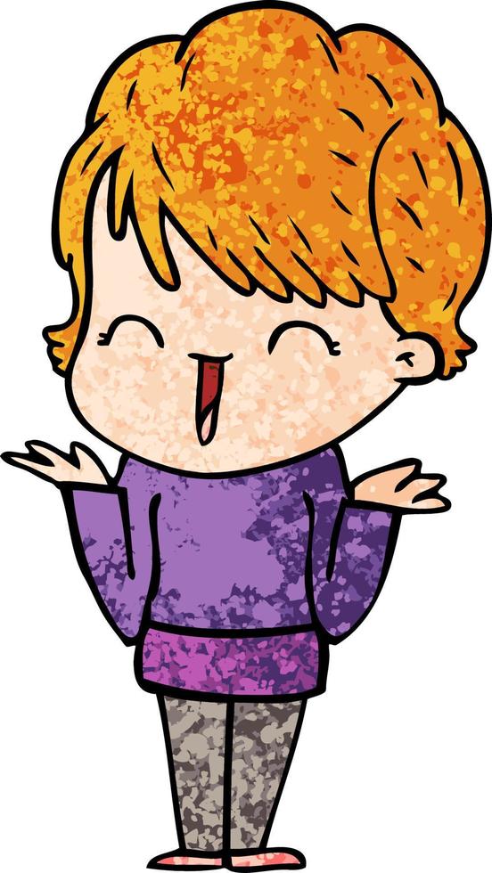 Vector woman character in cartoon style