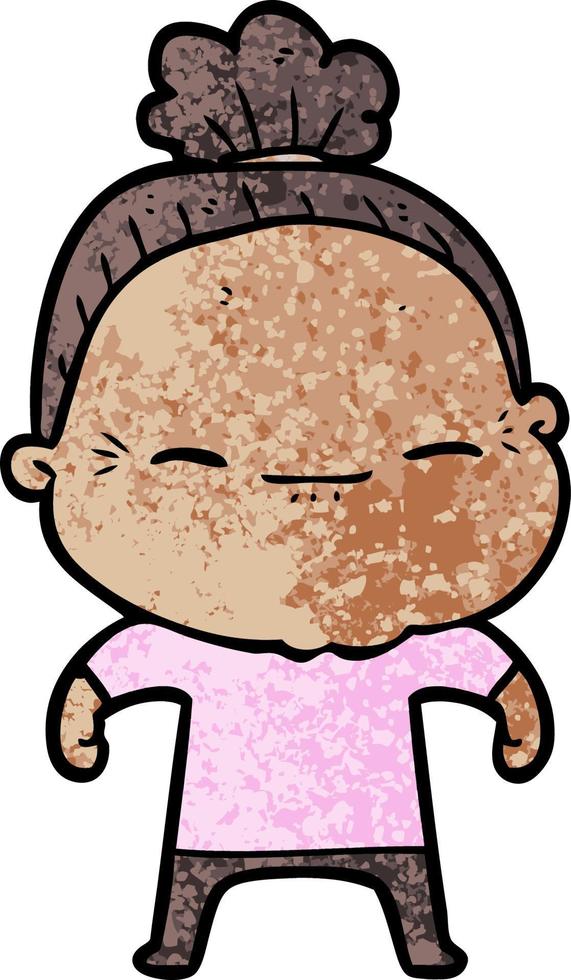 Vector woman character in cartoon style