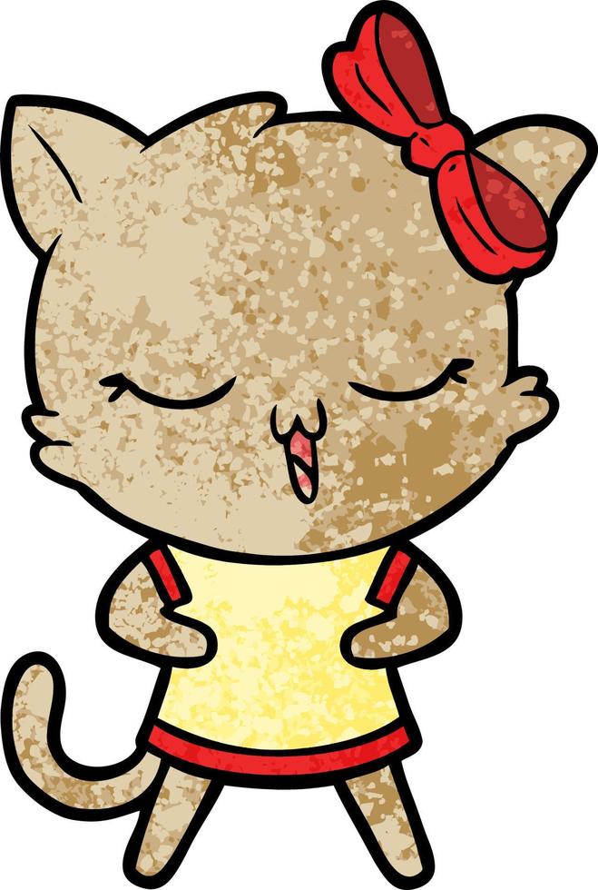 Vector cat character in cartoon style